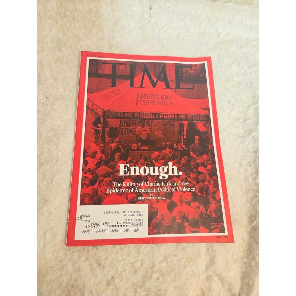 Charlie Kirk TIME MAGAZINE Sept 29 2025 Political Violence Ethan Hawke